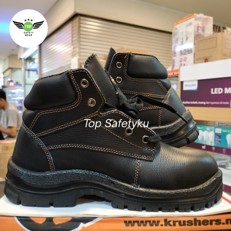 KRUSHERS DALLAS BLACK - SEPATU SAFETY KRUSHER DALLAS HITAM ASLI TERLARIS