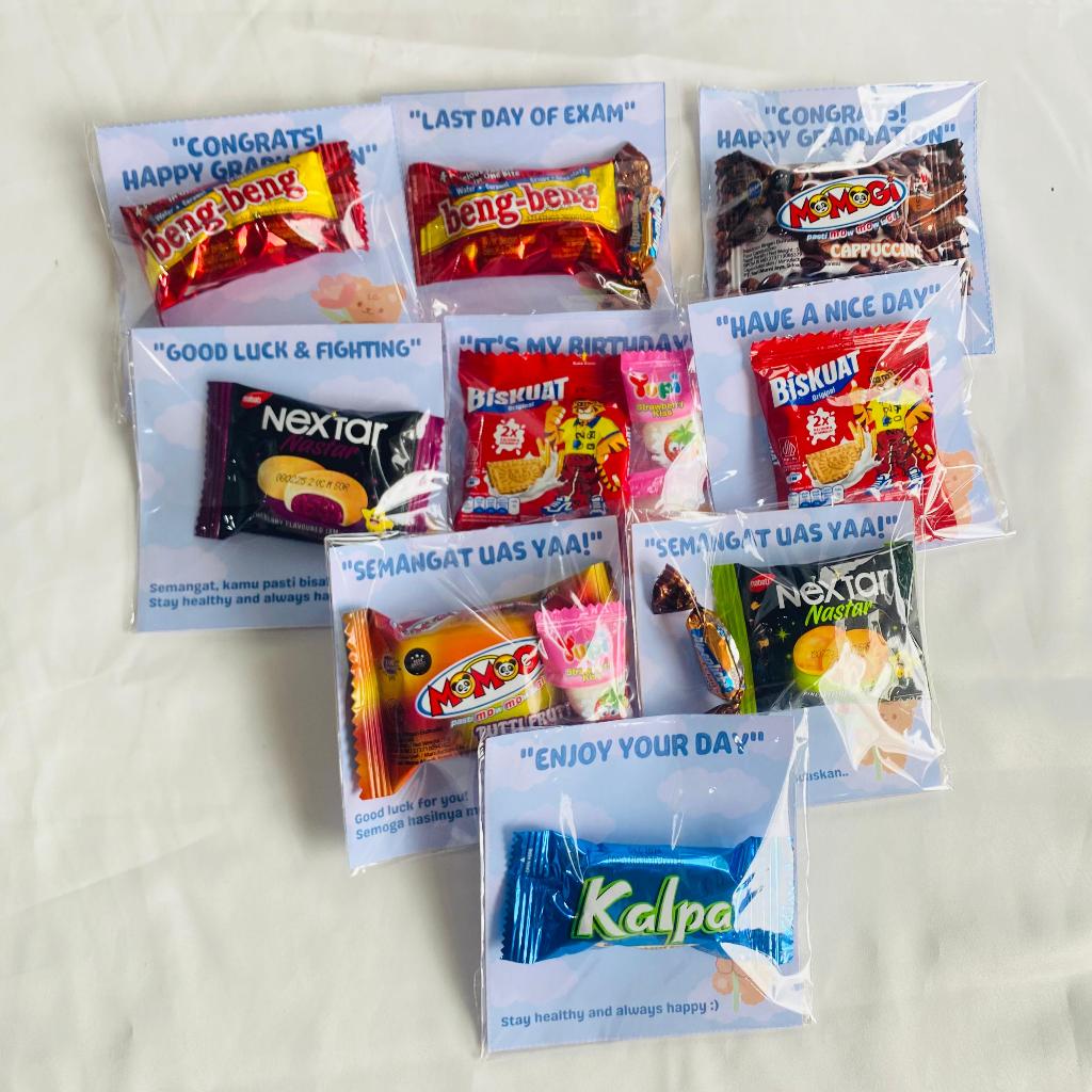 

VOL.10] MINI GIFT SNACK | UK 10X10CM | BISA REQUEST TULISAN
