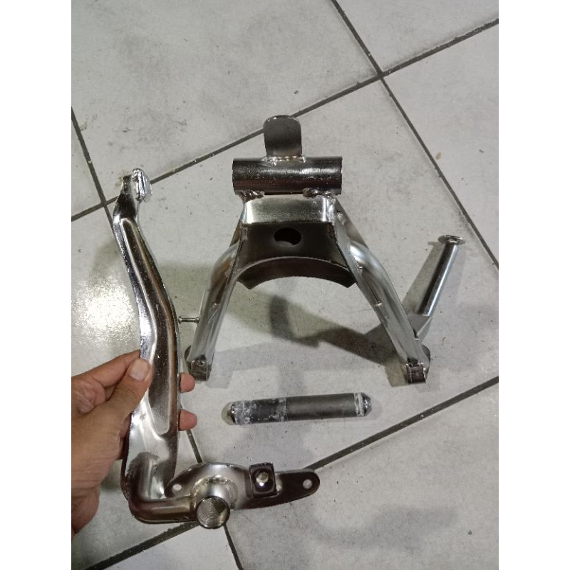 Standar Tengah cb/ Standar Tengah set As + Pedal Cristal cb pnp honda Cb GL Mp Tiger