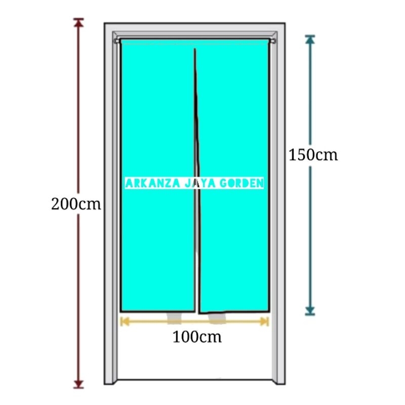 tirai pintu sekat ruangan dapur