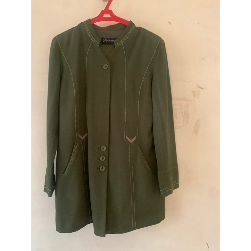 Preloved Stelan Blezer/Blazer satu set/Blezer Guru/Blezer Mengajar/Blazer Hijau