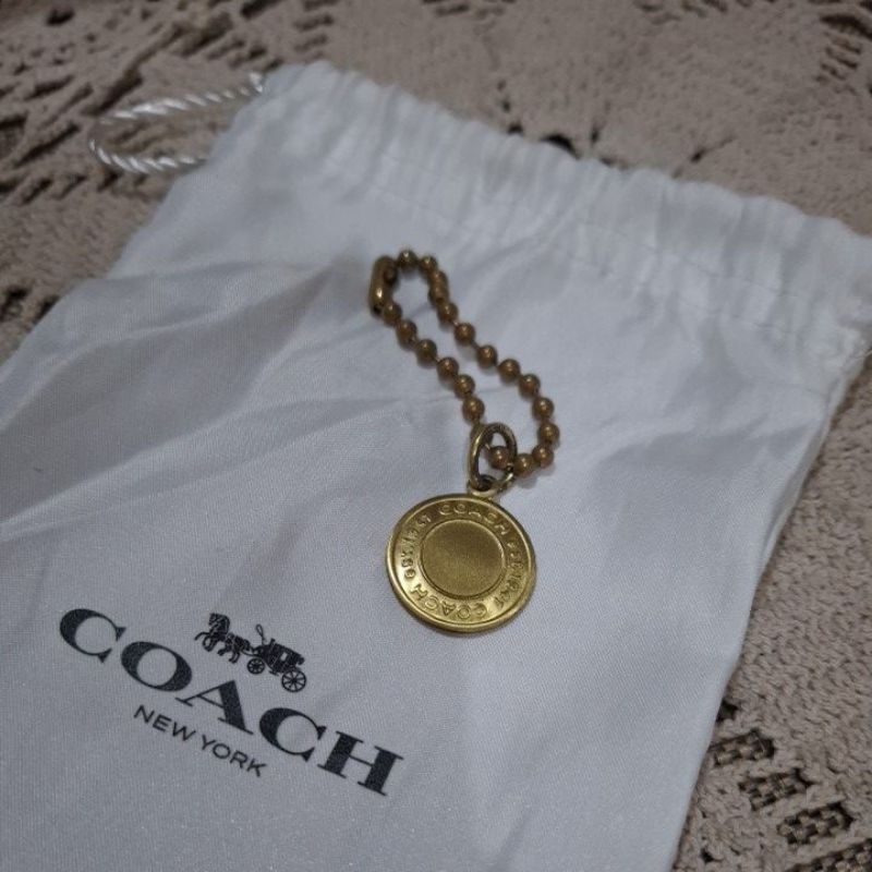 COACH ORIGINAL ROUND LOGO VINTAGE BAG CHARM PRELOVED VVGC