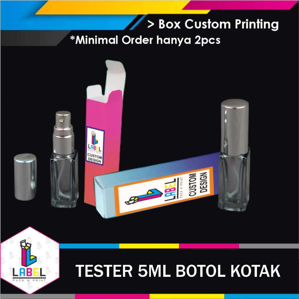 

Custom Box Laminasi Botol Tester 5ml 2 x 2 x 8,8 cm - Custom Design Ivory 300gsm Tidak Ada Minimum Order Laminasi Doff Laminasi Gloss Custom Print Bebas Design