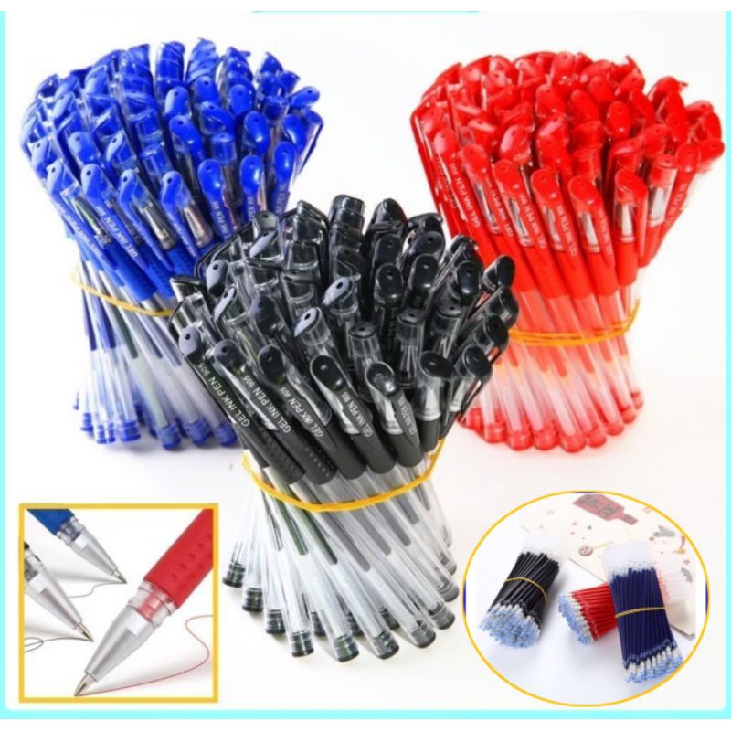 

A81 Pena Gel 0.55mm Standard Pulpen Gel Standard Bolpoin Cair Alat Tulis Sekolah Bolpen Warna Hitam Biru Merah
