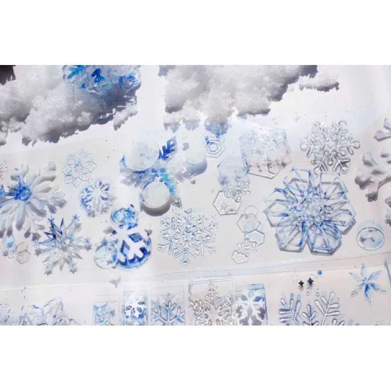 

(Kiricart) TimeGrid Beauty of Snow HOLOGRAM PET Sticker Aesthetic / Journaling / Scrapbooking / DIY / Art and Craft