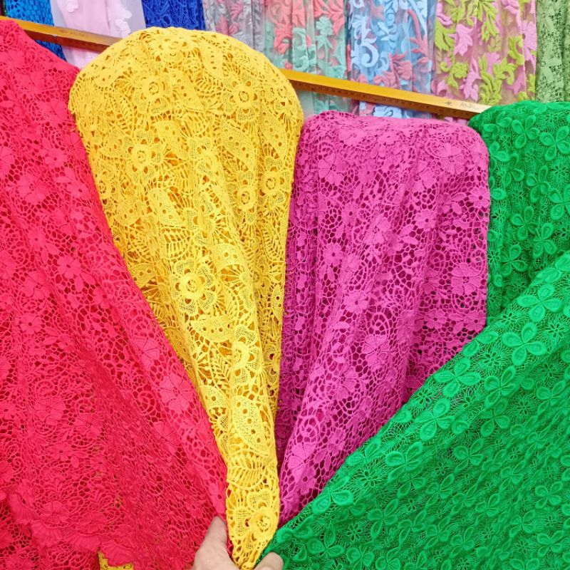 Kain/Bahan Prada Okki Premium / Prada Okki Grade A / Kain Brokat Prada Okki