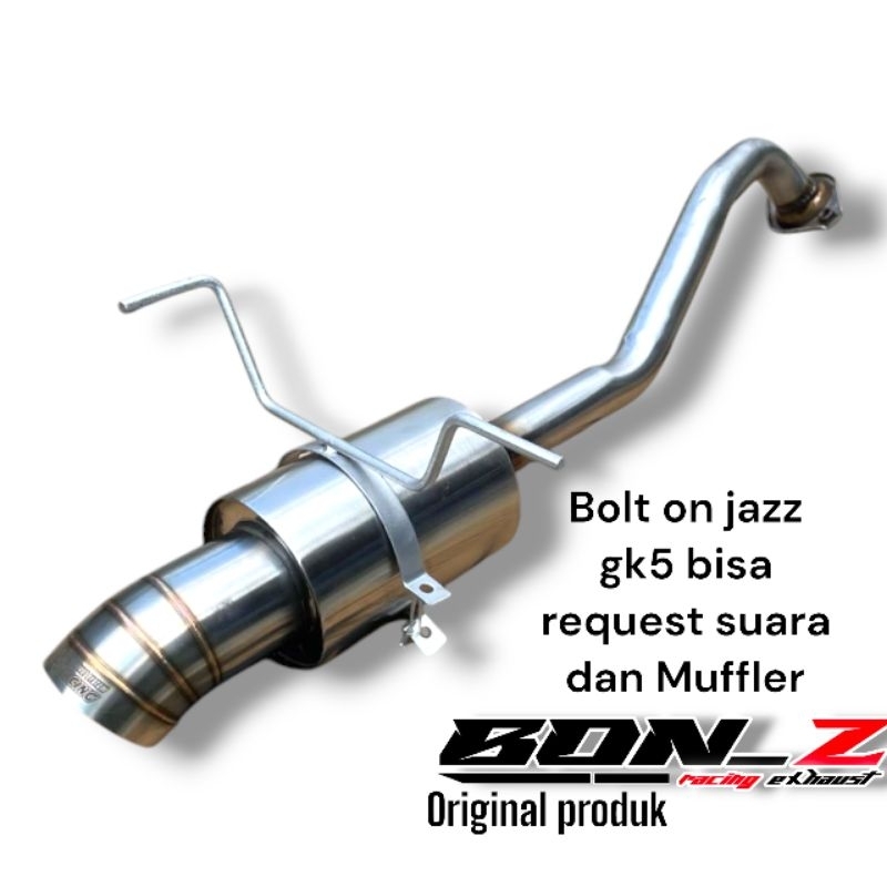 knalpot mobil racing Bolt on pnp mobil jazz gk5 jazz ge8 jazz gd3 model Muffler JS racing bisa reque