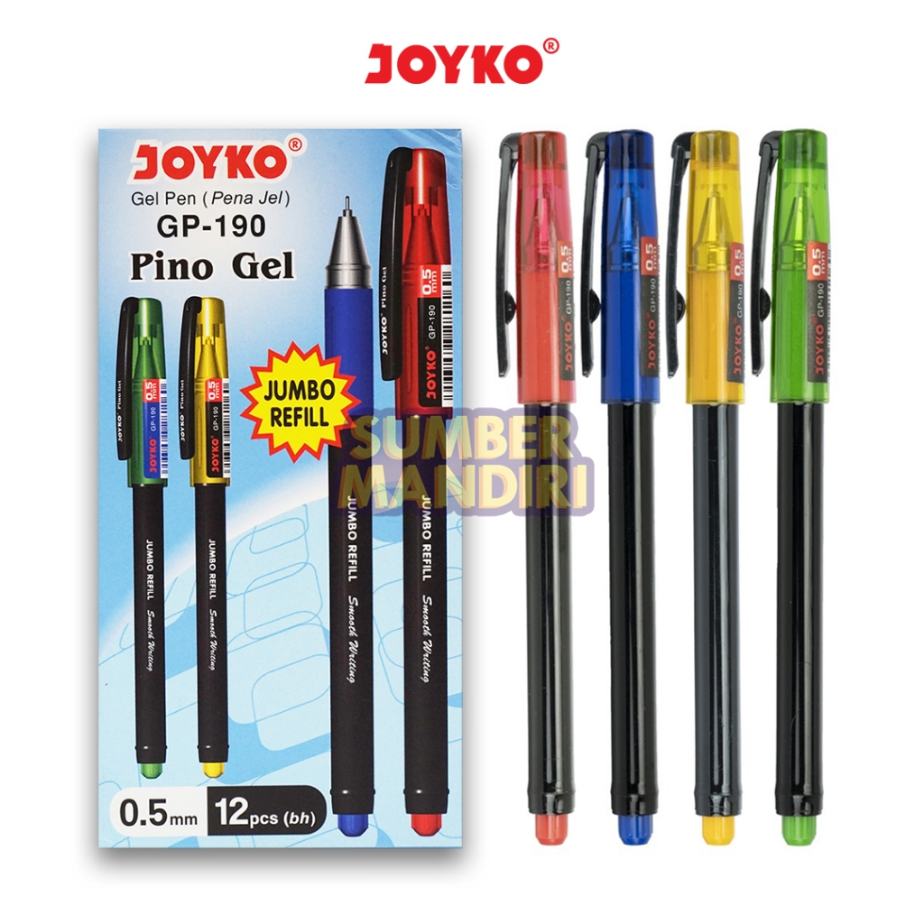 

Gel Pen Pulpen Pena Joyko GP-190 Pino Gel 0.5 mm [12 PCS]