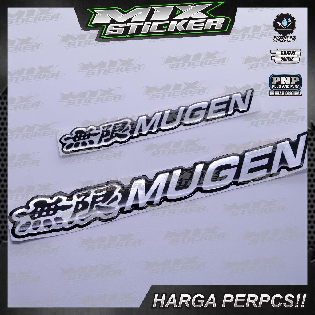 emblem mugen / sticker logo mugen racing / emblem timbul mugen / stiker timbul mugen / stiker logo m
