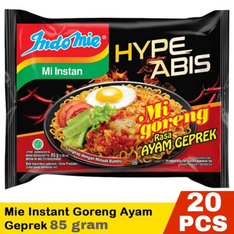 

Indomie Mie Goreng Ayam Geprek 85Gr isi 20 Pcs