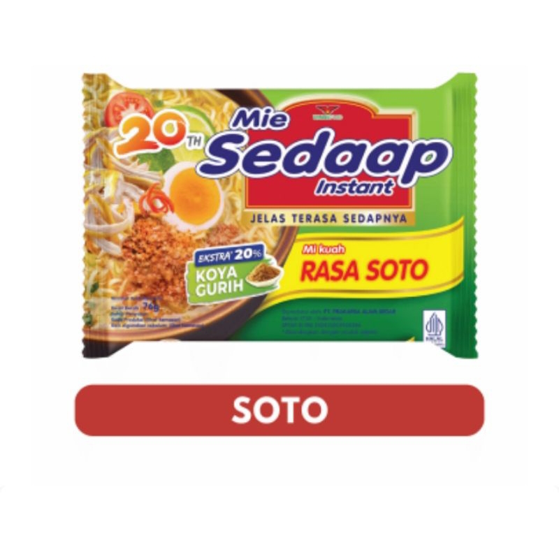 

mie sedap paket 5 all varian