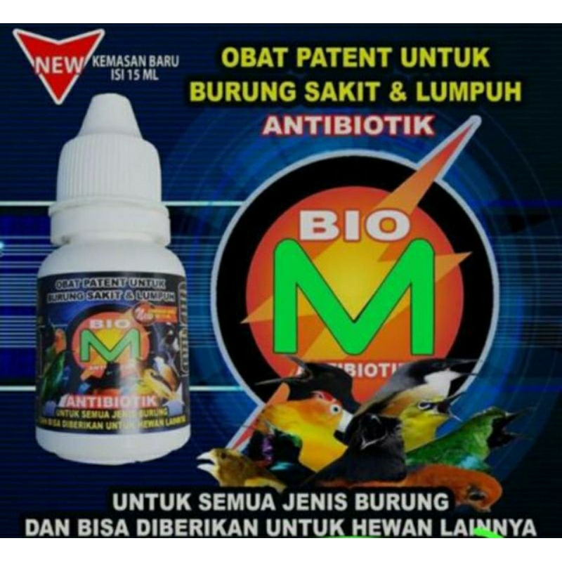 Vitamin Burung Sakit Antibiotik Bio-M Suplemen Burung