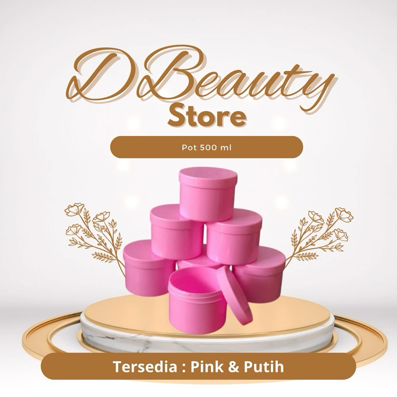 Pot Lulur 500 Gram Pink/Pot HB 500 Gram