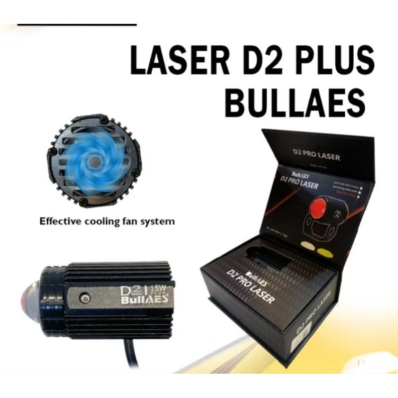 Lampu Tembak sorot Laser D2 PLUS 15 Watt DEVIL MERAH ORIGINAL BULLAES