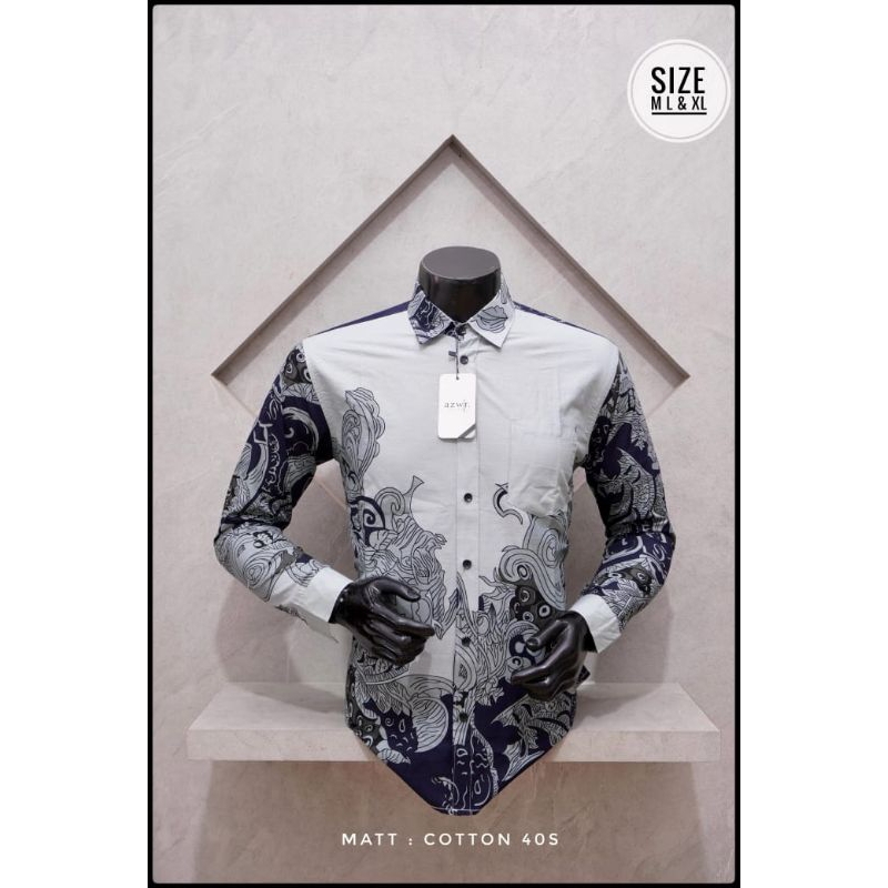 Batik Pria Lengan Panjang Original Azwr