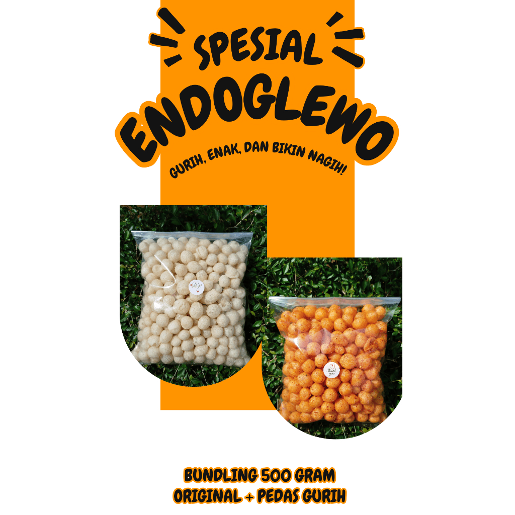 

Cemilan Pedas Endog Lewo Kiloan Kemasan Paket Bundling 500 gram @2 pcs