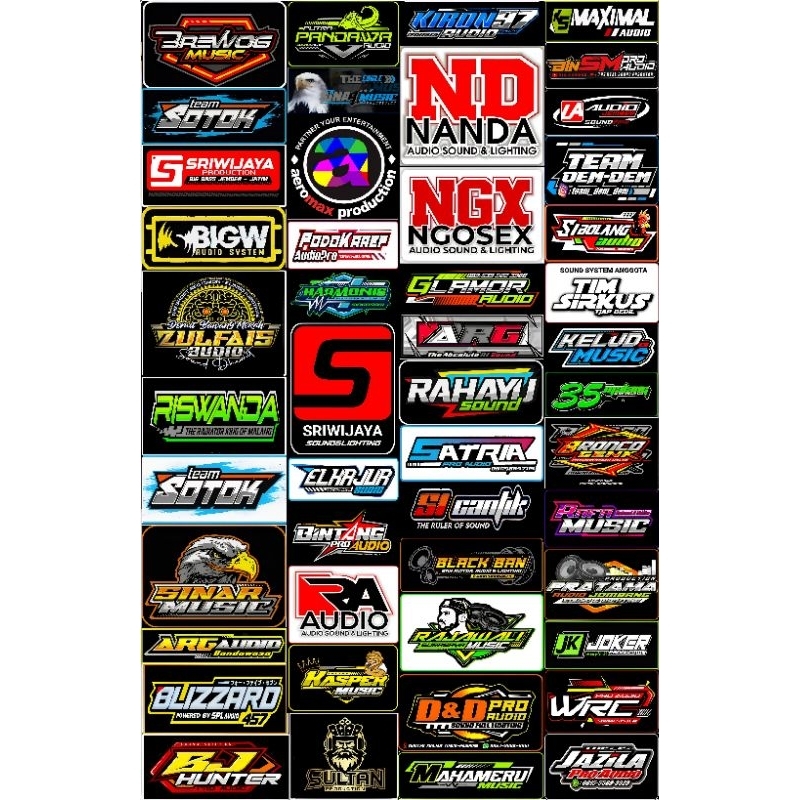 STIKER SOUND MINIATUR TERLENGKAP BAHAN VYNIL(ANTI AIR)