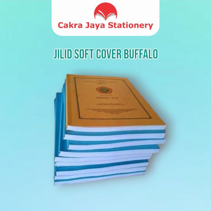 

Jilid soft cover buffalow langsung tanpa laminasi