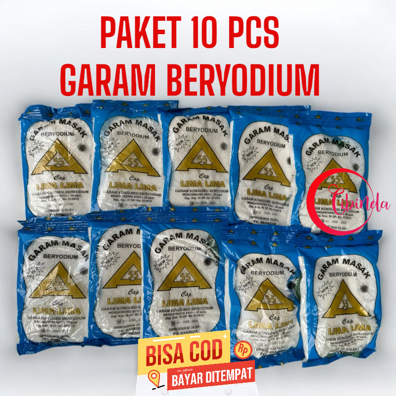 

isi 10 bungkus garam masak halus 100 gram garam dapur beryodium salt