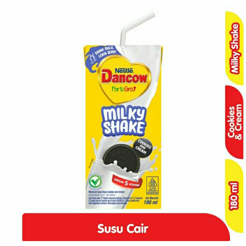 

Nestle Dancow FortiGro Milkyshake Cookies and Cream UHT 180 ml