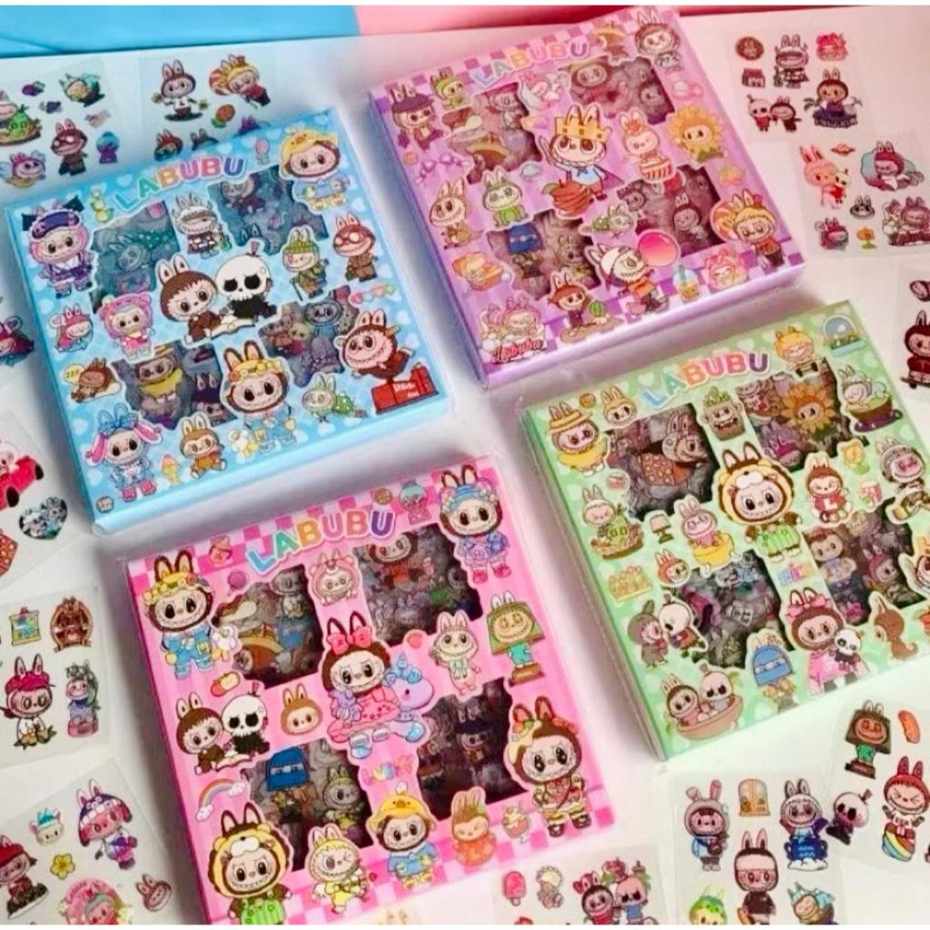 

STICKER LABUBU - STICKER MOMO WATERPROOF ISI 100 LEMBAR PER BOX - MOMO RAINBOW - LABUBU