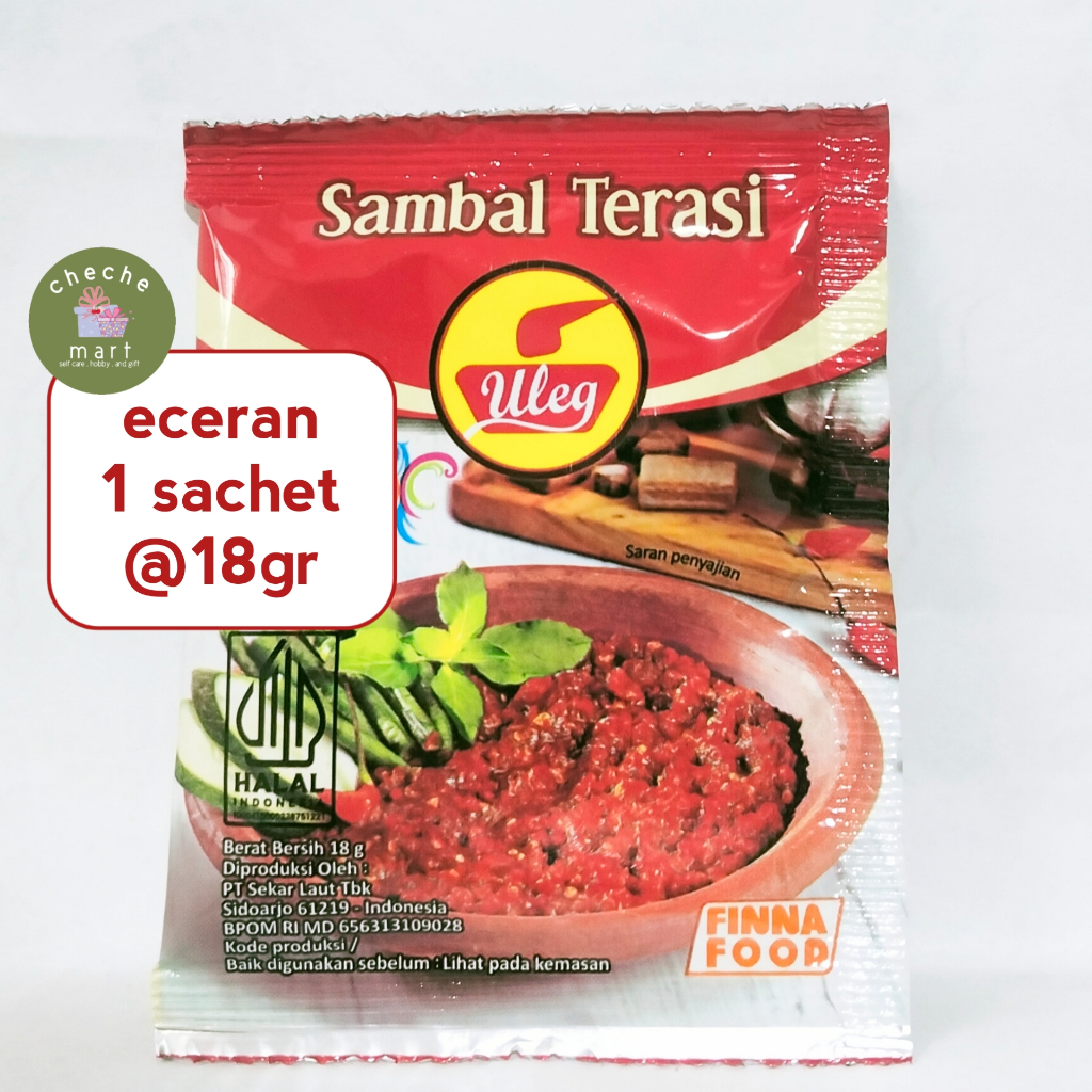 

cheche mart - SAMBAL ULEG FINNA SACHET ECERAN - SAMBAL TERASI -SAMBAL BAWANG