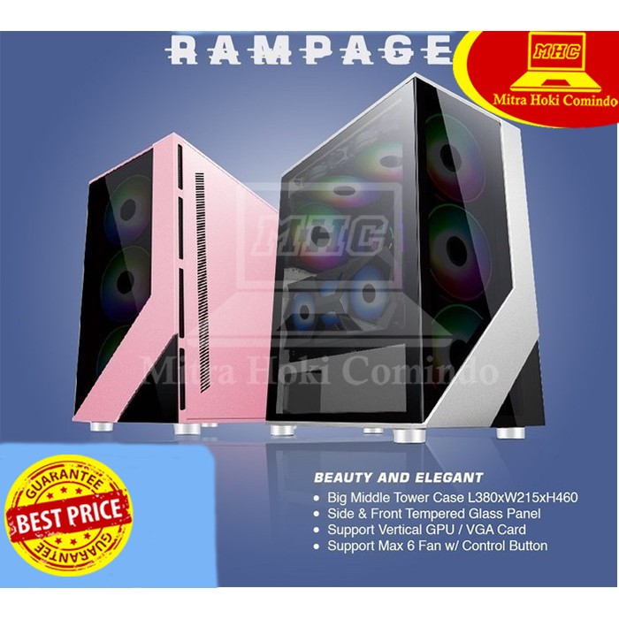 CASING PC CASING KOMPUTER GAMING ENLIGHT RAMPAGE PC CASE GAMING