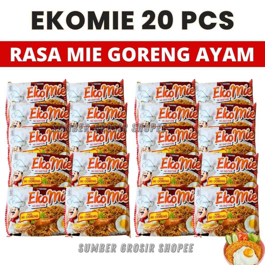 

EKOMIE 20 PCS MI INSTAN RASA AYAM GORENG NIKMAT