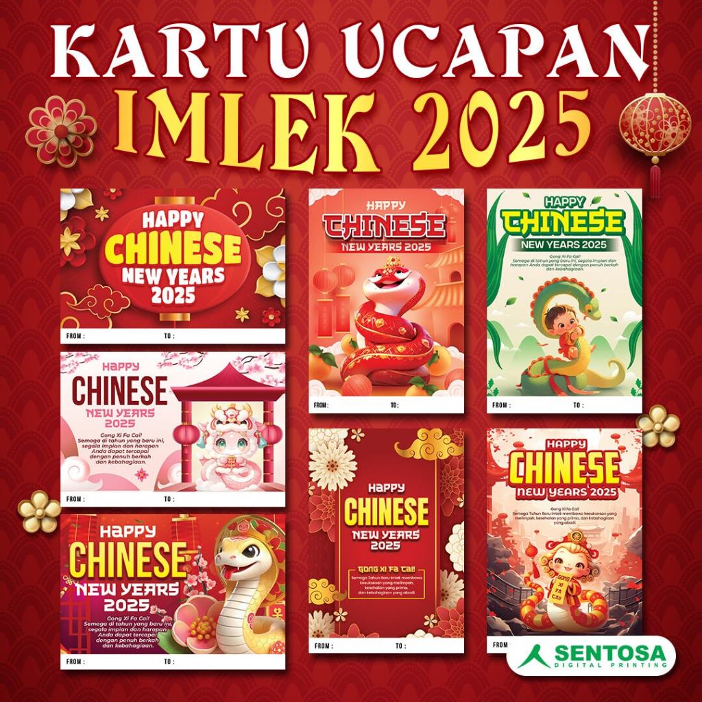 

KARTU UCAPAN IMLEK / CHINESE NEW YEAR 2025 /GREETING CARD
