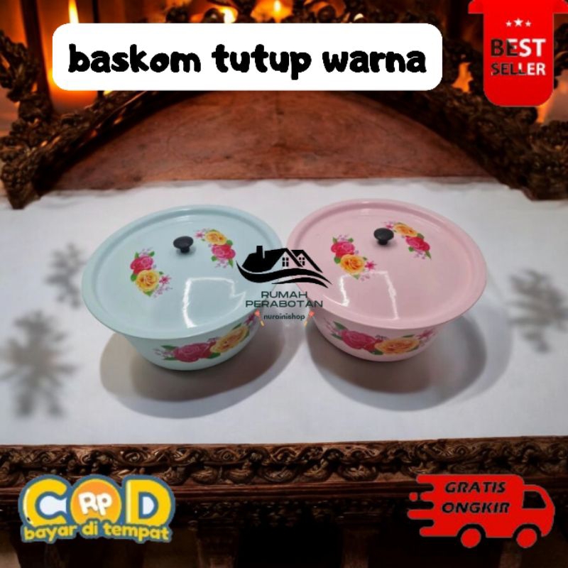 [RP] baskom tutup warna bunga 20, 22, 24, 26 cm