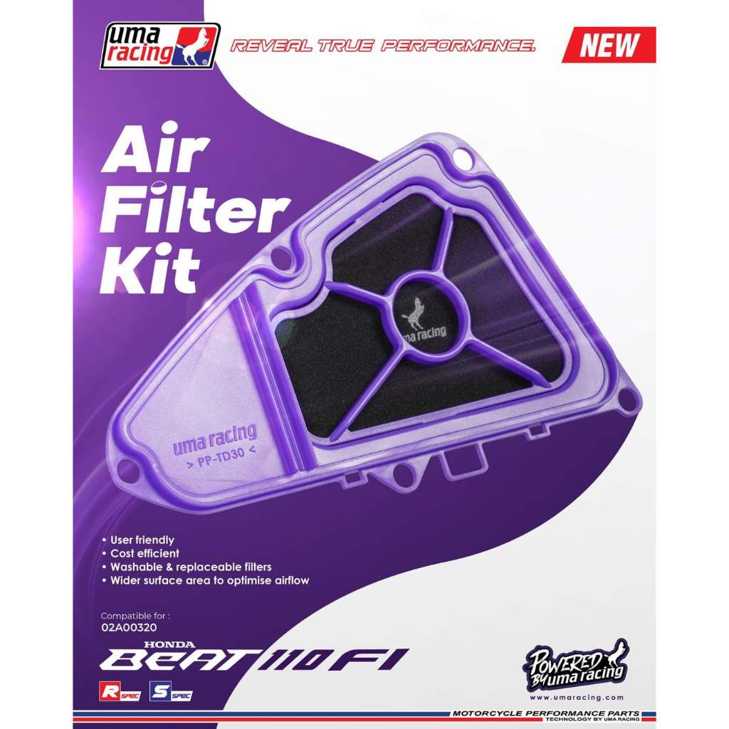 FILTER UDARA / AIR FILTER  HONDA BEAT FI 2020 UP / BEAT DELUXE - UMA  RACING