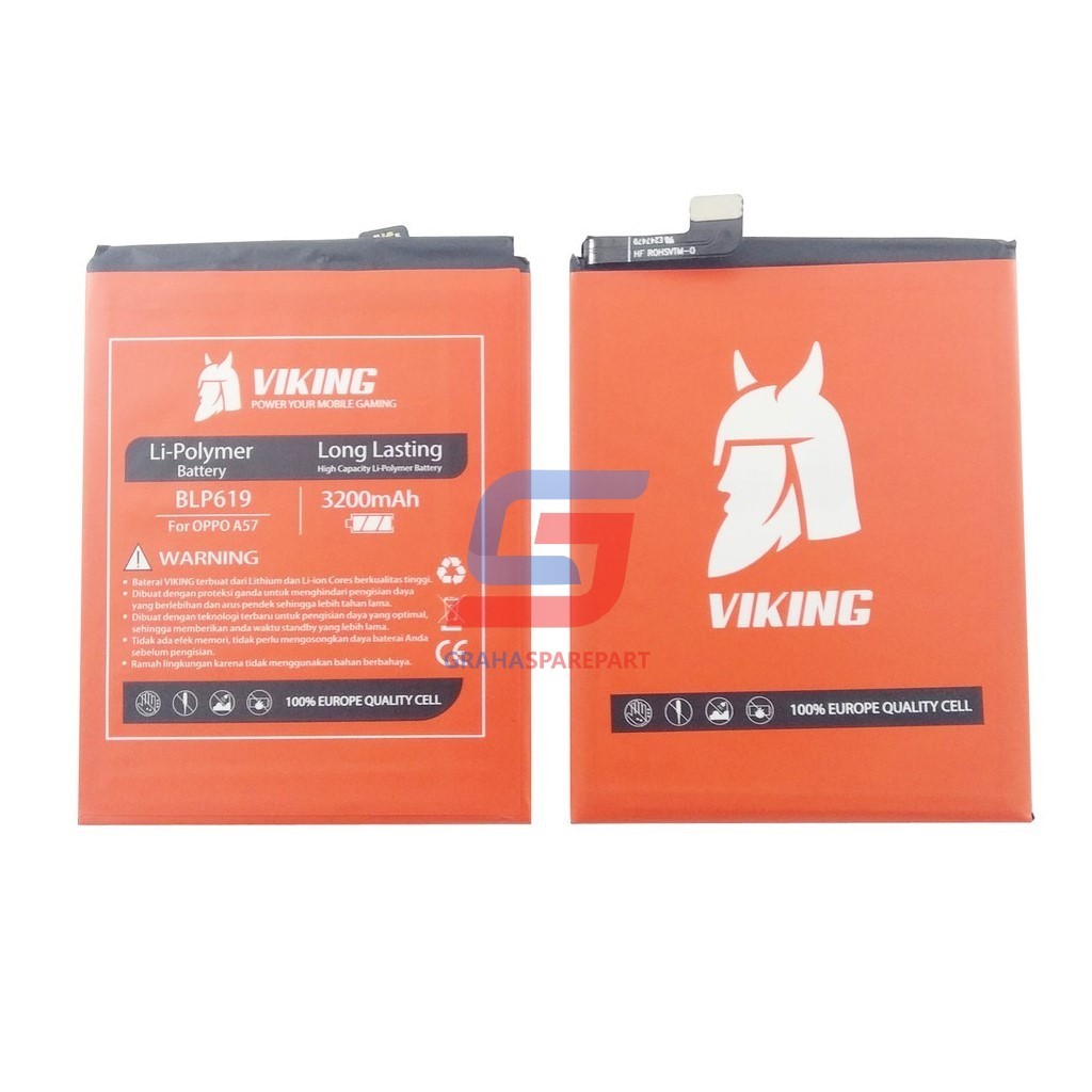 BATERAI / BATTERY / BATRE OPPO A57 / A39 VIKING DOUBLE POWER/BLP619