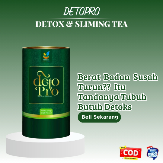 

Deto Pro Teh Celup – Minuman Herbal Detoks Alami, Bantu Bersihkan Racun dan Tingkatkan Metabolisme