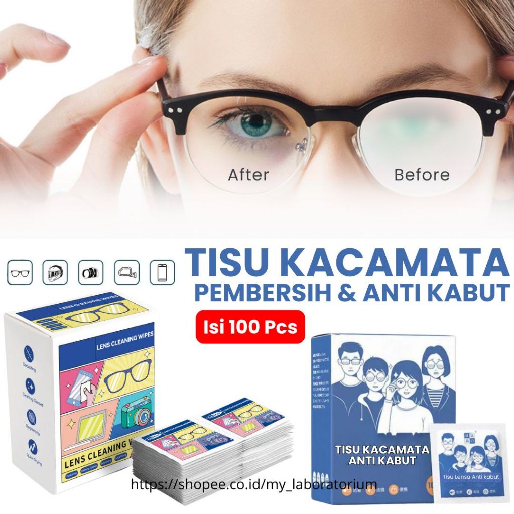 Anti Fog Wipes Tisu Anti Kabut Embun Universal Kaca Mata Lensa Visor