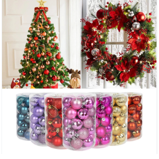 HIASAN POHON NATAL BOLA BOLA ORNAMEN NATAL GANTUNG