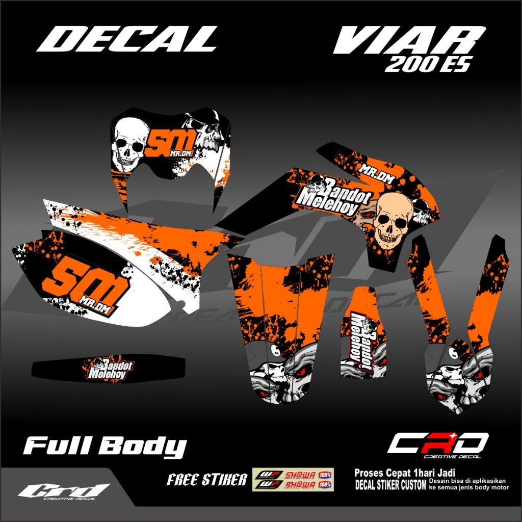 Decal Viar Cross-x 200es custom Decal Viar 200 es Decal viar free reques