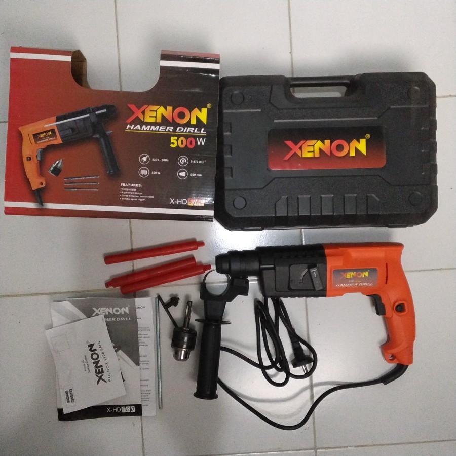 XENON X-HD500 Rotary Hammer Drill 2 Mode 20mm Sds Plus Bor Bobok Beton