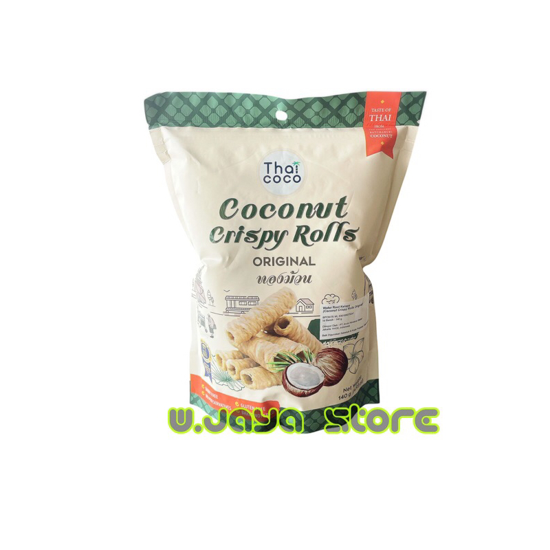 

Thai Coco Coconut Crispy Roll Original | Wafer Roll Kelapa 140g