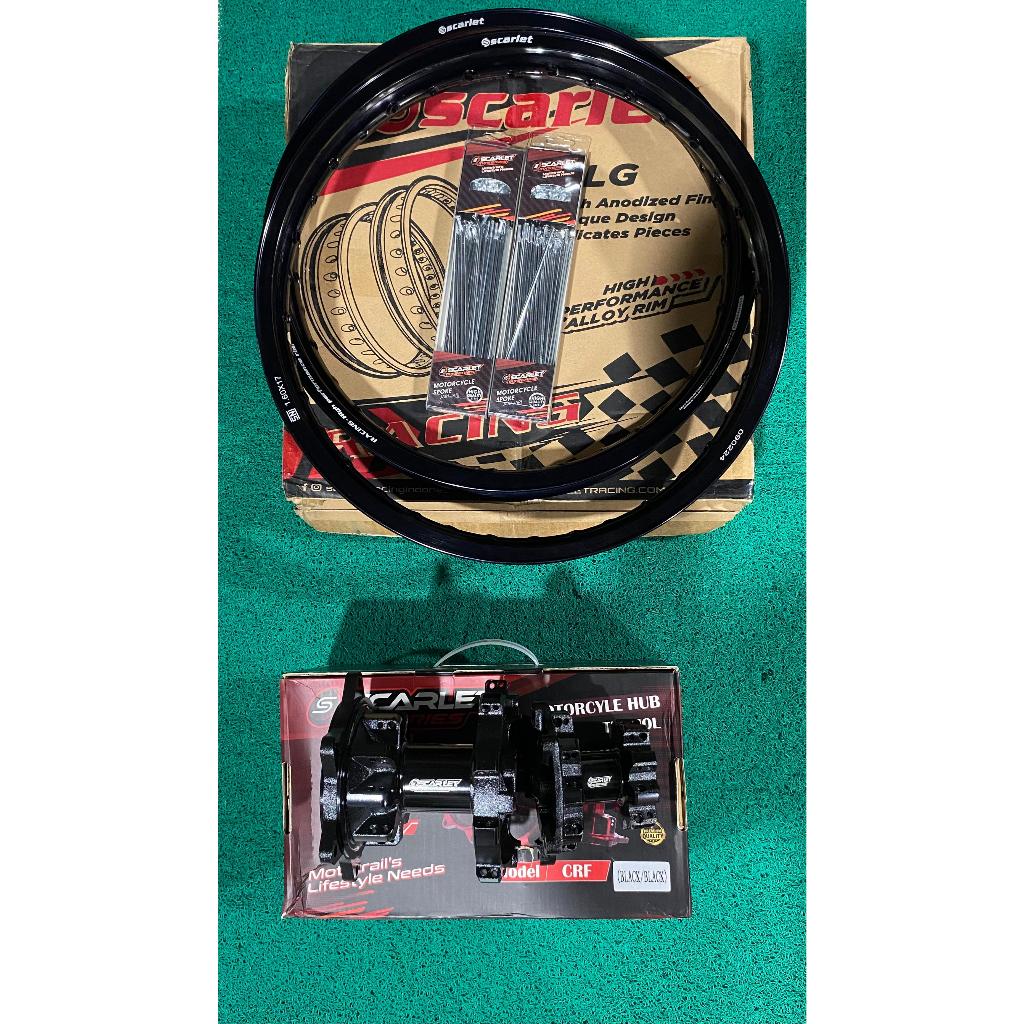 Velg Set Surex CRF Full Scarlet Ring 17 Wheelset CRF 160/185 Tanpa Ban