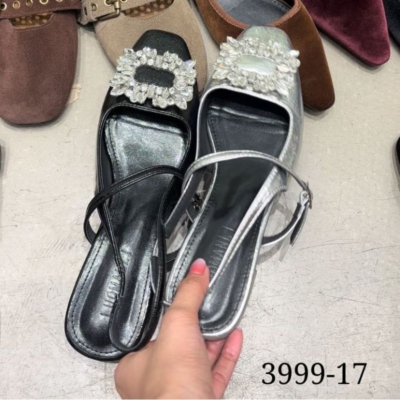 3999-17 Sepatu Guangzhou Tumit Tahu Tali 2 cm Wanita Fashion Women