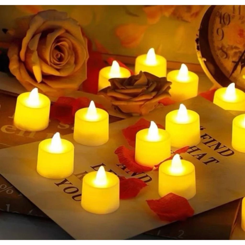 Recomended Lilin lampu LED elektrik candle pesta dekorasi pink biru hijau merah kuning natal