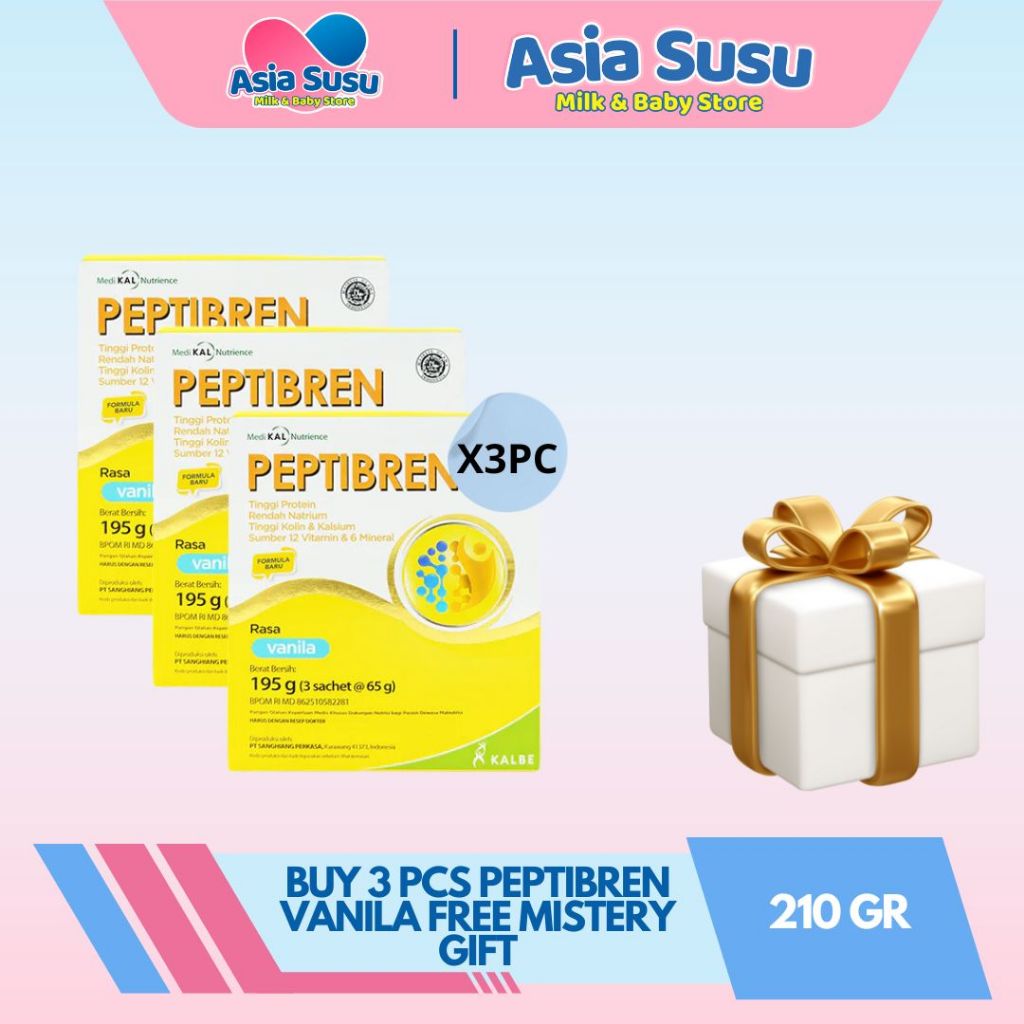 

Peptibren vanila /kacang hijau 195gr (SUSU SARAF STROKE)