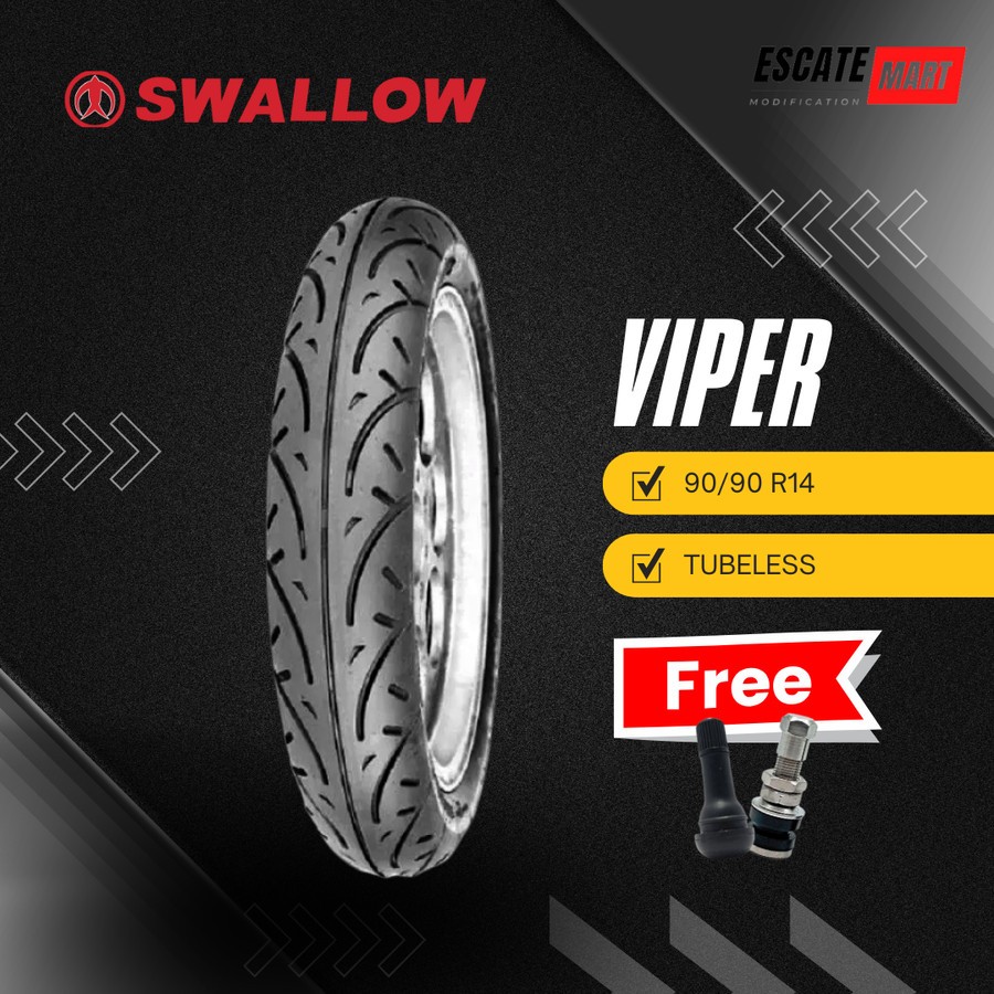 Swallow VIPER 90/90-14 Tubeless - Ban Motor Swallow Viper 90/90 Ring 14 Tubeless