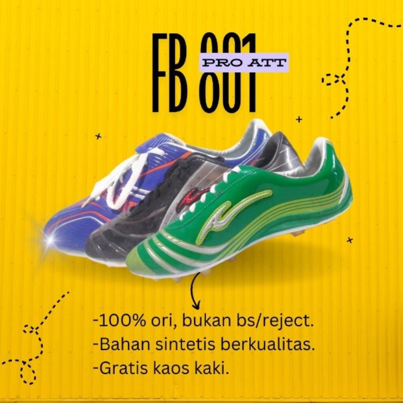 Sepatu Sepak Bola Pro ATT FB 801 Ori Gratis Kaos Kaki