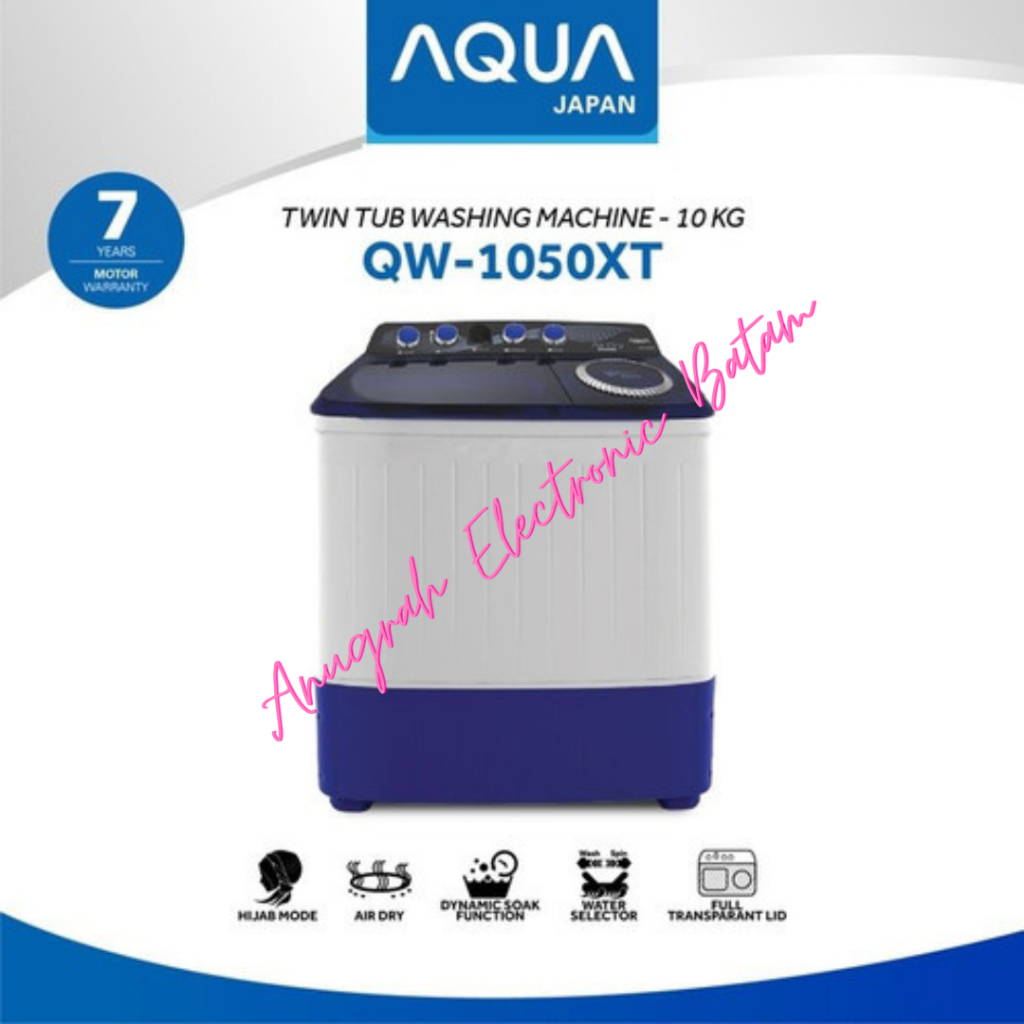 AQUA MESIN CUCI 2 TABUNG QW 1050 XT / 1050XT / QW-1050XT / 10KG BATAM