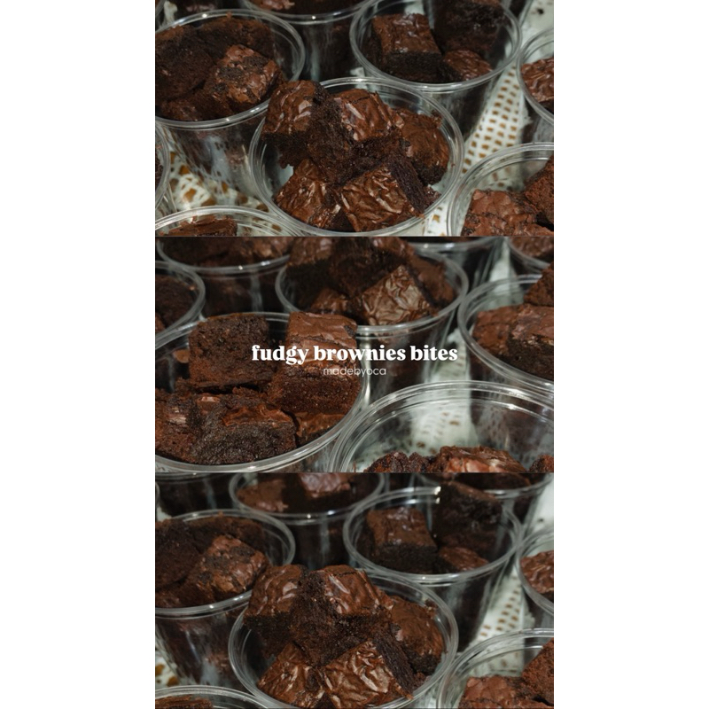 

fudgy brownies bites madebyoca