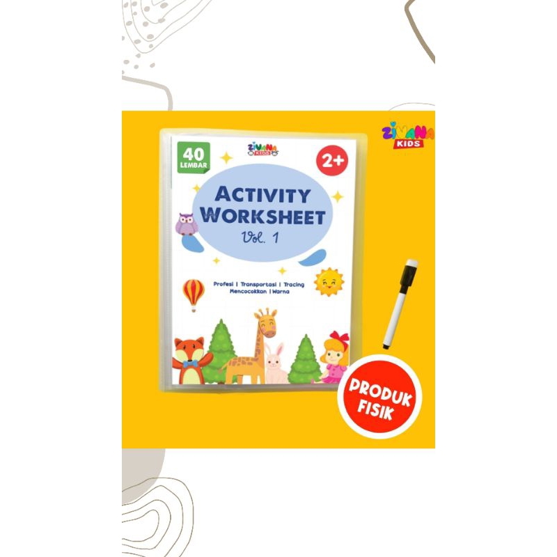 zivanakids activity worksheet edukasi anak usia2-3 tahun