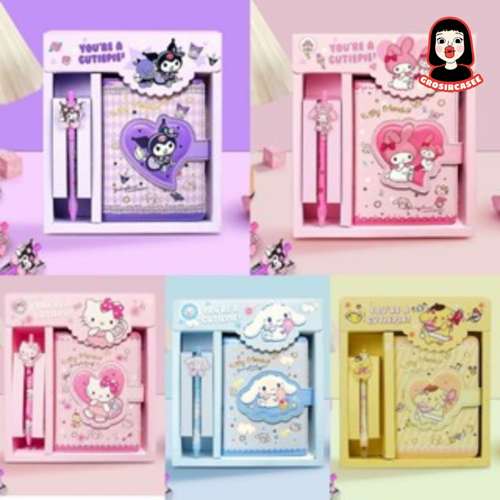 [ATK] 2in1 Notebook / Buku Tulis dan Pulpen Anak Karakter Kartun lucu (2)