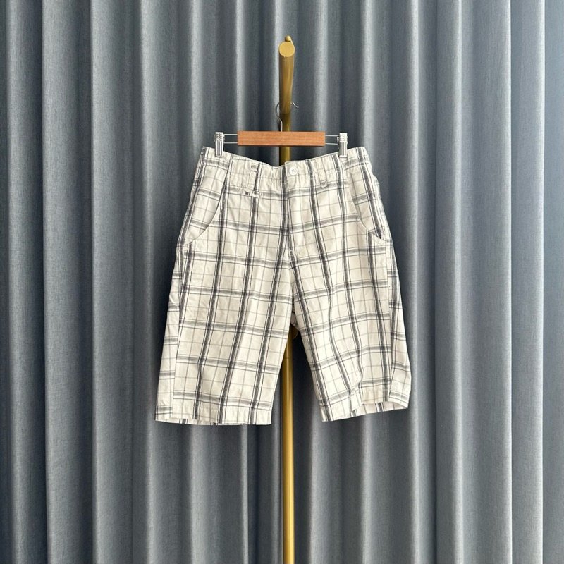 𝙋𝙍𝙀𝙇𝙊𝙑𝙀𝘿 Abercrombie & Fitch Black & White Checkered Low Waist Short Pants Celana Pendek Santai Wani