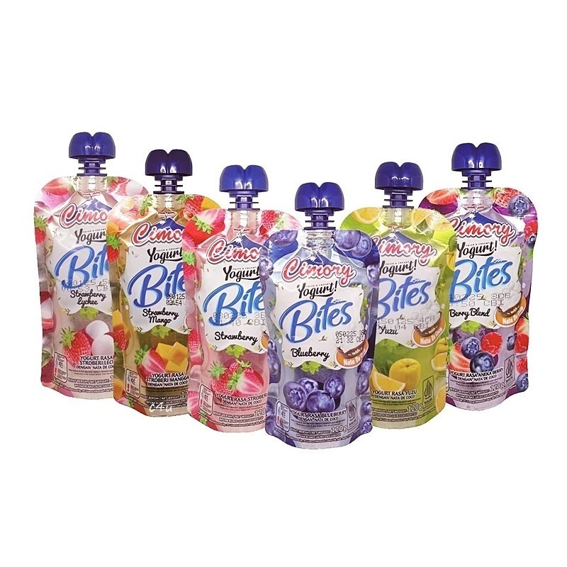 

Cimory Yogurt Bites 120gr Semua Varian Rasa Blueberry Strawberry Lychee Mango Yuzu Kemasan Pouch Camilan Sehat Segar Jajan Enak Creamy Nata De Coco Stroberi Stroberry Bluberi Bluberry Leci Mangga Original Asli Murah Malang Jatim